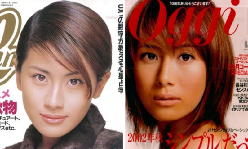 長谷川理恵の若い頃の雑誌モデル時代、ショートカットとボブヘアでCanCam・Oggi表紙を飾った頃の比較画像