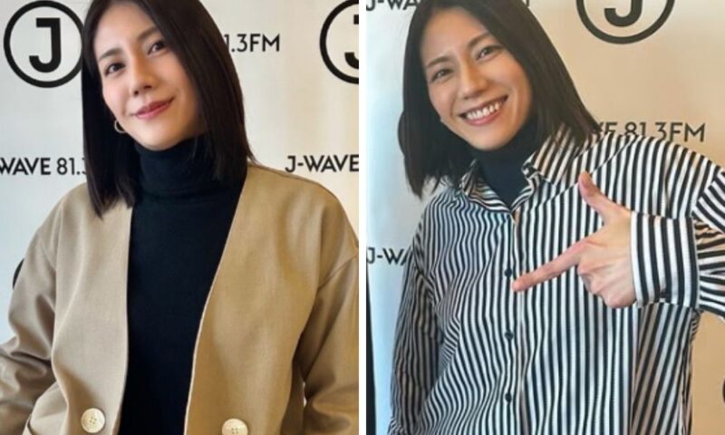J-WAVE出演時の松下奈緒。ボブヘアと落ち着いたカジュアルファッションが似合う、ナチュラルでカッコいい最新の姿