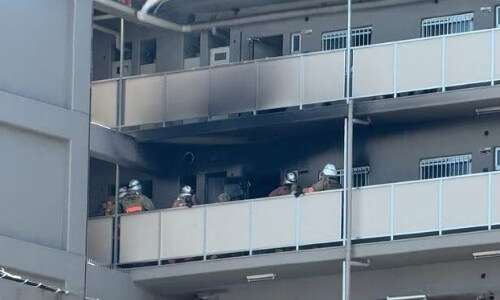 東京都品川区東品川マンション火事