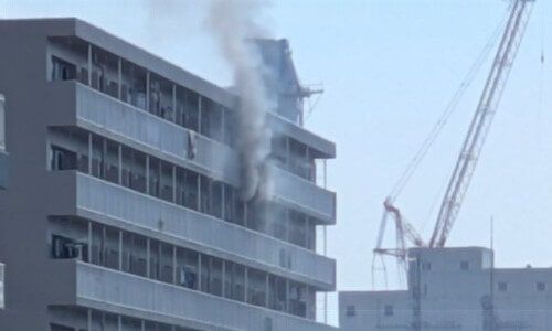 東京都品川区東品川マンション火事2