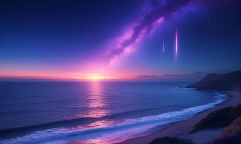 夜空流星群イメージ