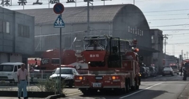 兵庫県神戸市西区玉津町今津の火災現場