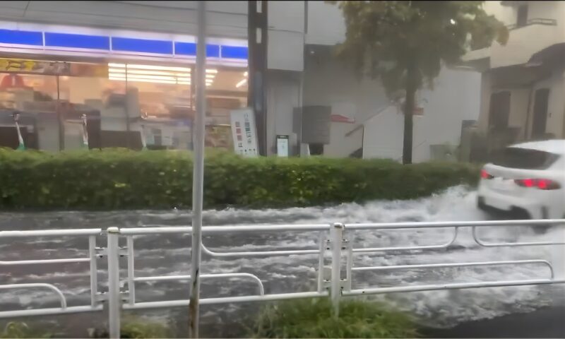 道路水没寸前