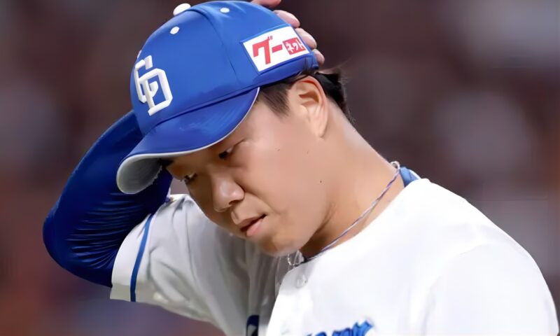 柳裕也ユニフォーム姿