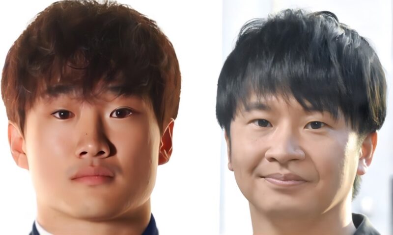 お笑いタレントオードリー若林正恭とレーシングドライバー角田裕毅似てるか比較検証画像