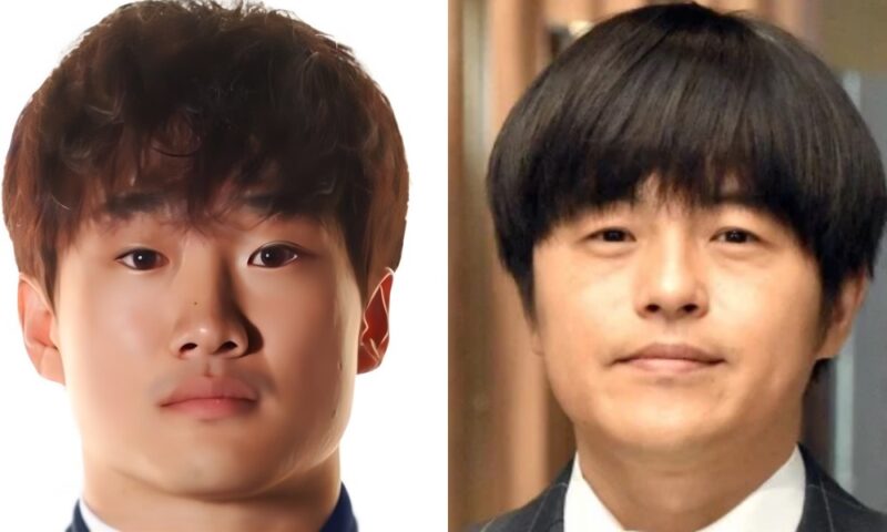 お笑いタレントバカリズムとレーシングドライバー角田裕毅が似てるか比較検証画像