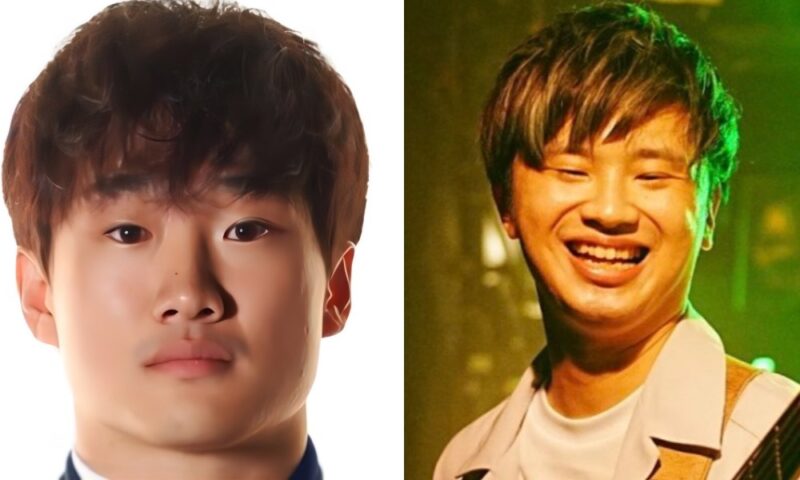 ミュージシャンMrs. シラストームのベース笹谷柊伍とレーシングドライバー角田裕毅が似てるか比較検証画像