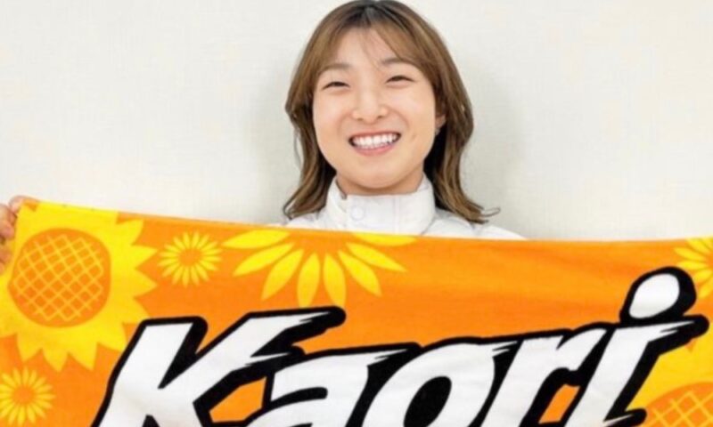 坂本花織とオリジナルタオル