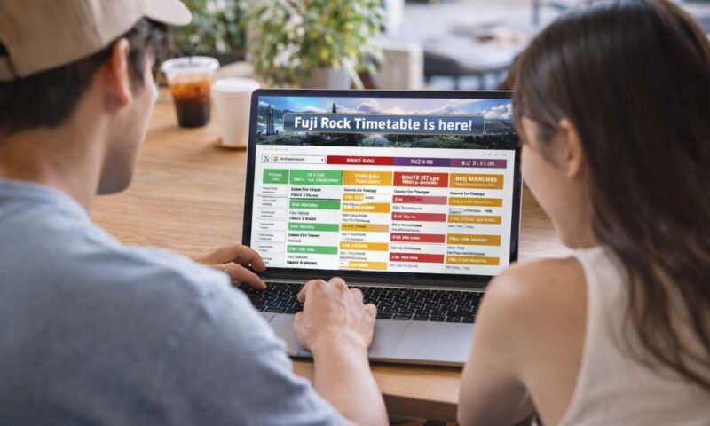 フジロック2026タイムテーブル公開をチェックするイメージ