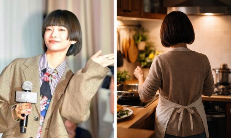 見上愛の母親はどんな人？家庭で料理をする女性の後ろ姿イメージ