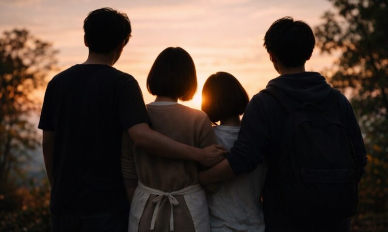 見上愛の家族構成は？父母と兄と並ぶ家族の後ろ姿イメージ