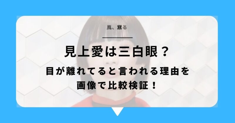 見上愛は三白眼？目が離れてると言われる理由を画像で比較検証！アイキャッチ画像
