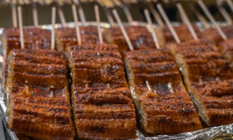 うなぎのかば焼きの串焼き(侍ジャパン“勝ち飯”イメージ)