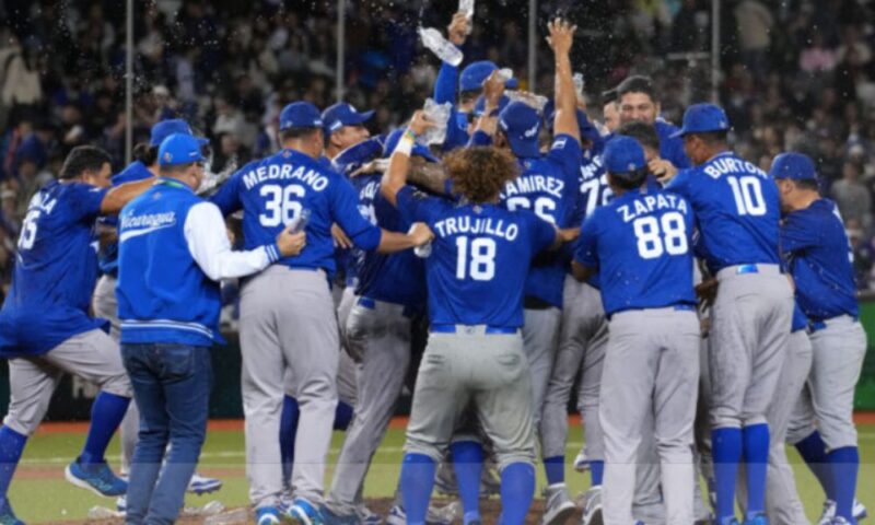 2026年WBC出場を決めて歓喜するニカラグア代表選手たち