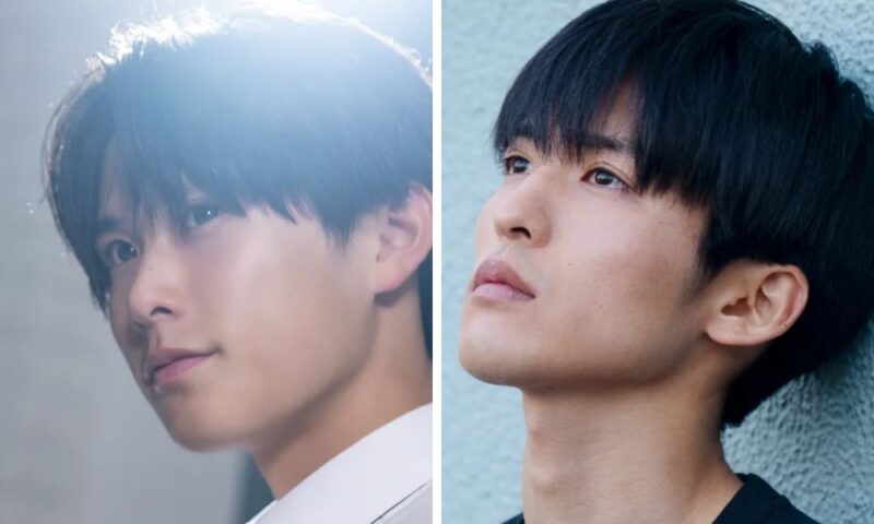 江畑皇之介（左）と目黒蓮（右）のEラインや顎のラインが似てるか検証する横顔の比較画像