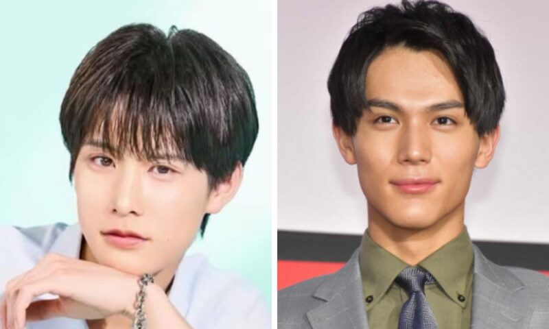 江畑皇之介（左）と中川大志（右）の目元や優等生オーラが似てるか検証する顔の比較画像