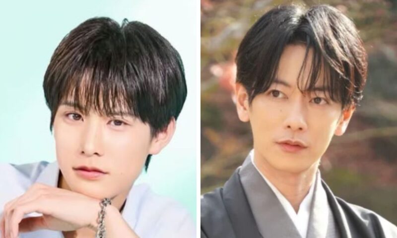 江畑皇之介（左）と佐藤健（右）の目力やクールな表情が似てるか検証する顔の比較画像