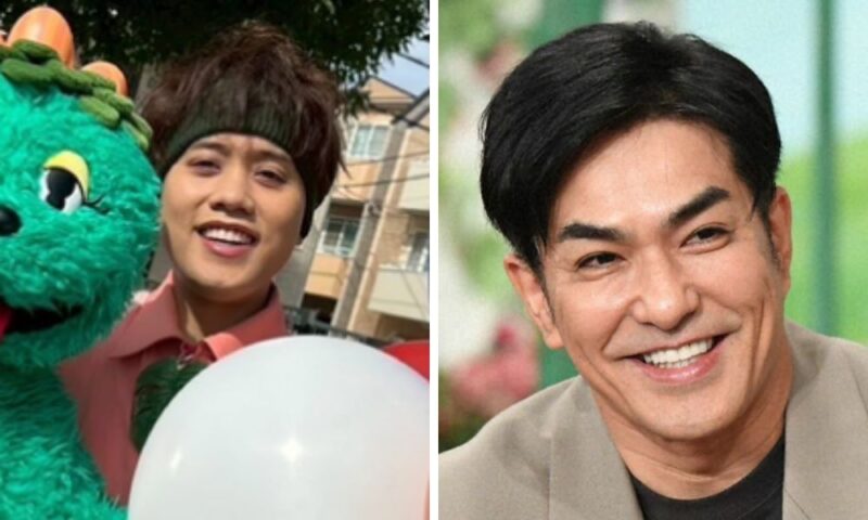 山下優太郎（左）と北村一輝（右）の笑顔写真比較。目元や口元の似ている部分を並べて確認できる構成。