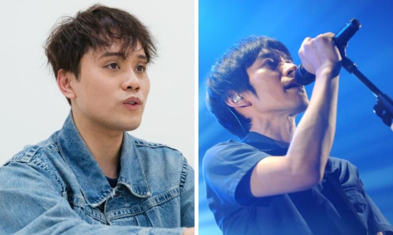 山下優太郎（左）と草野マサムネ（右）の写真比較。左はバストアップ、右はステージでマイクを持って歌う姿で、顔立ちや雰囲気の近さを見比べられる構成。