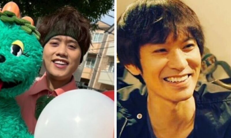 山下優太郎（左）と草野マサムネ（右）の笑顔写真比較。歯を見せた笑顔の雰囲気や目元など、似ている部分を並べて確認できる構成。