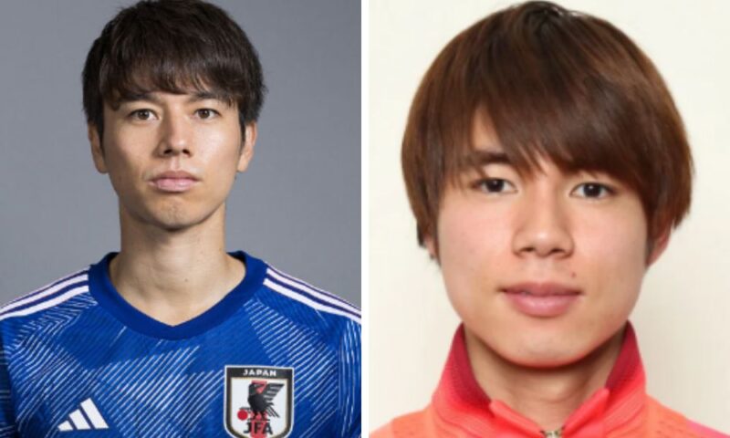 田中碧と堀米雄斗の正面顔の比較画像