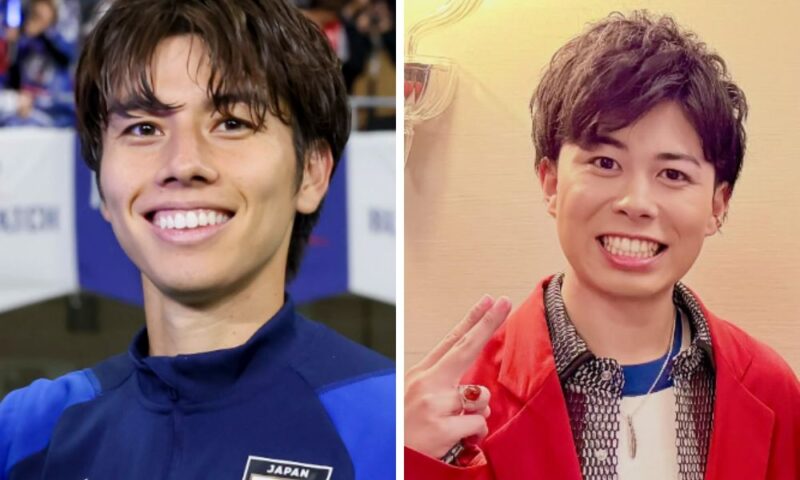 田中碧とマサイの比較笑顔の比較画像