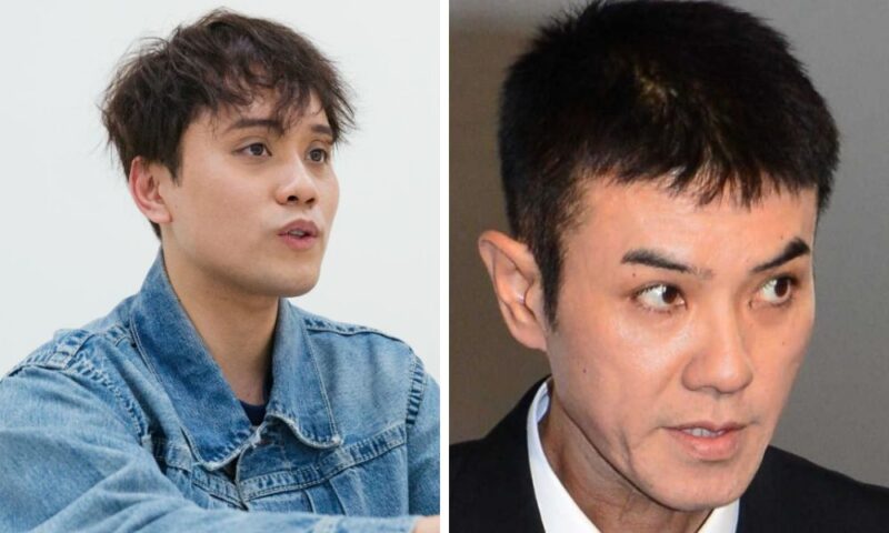 山下優太郎（左）といっこく堂（右）の斜め顔写真比較。目元・鼻筋・輪郭の似ている部分を並べて確認できる構成。
