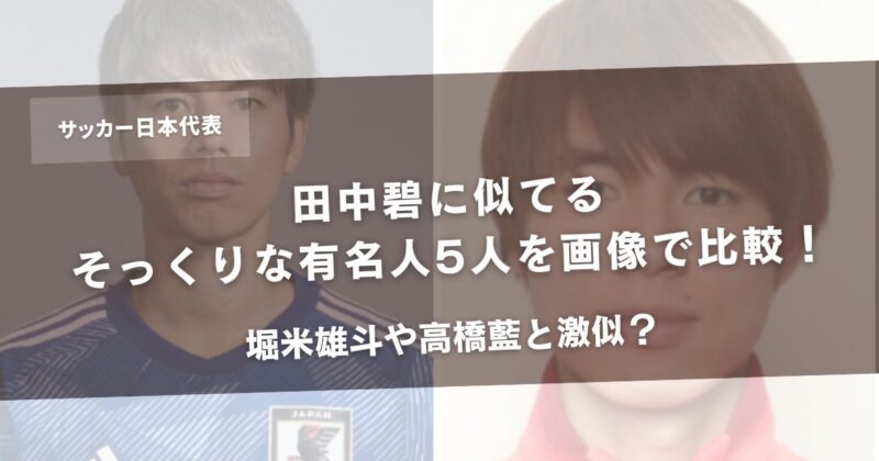 田中碧に似てる・そっくりな有名人5人を画像で比較!堀米雄斗や高橋藍と激似?アイキャッチ画像