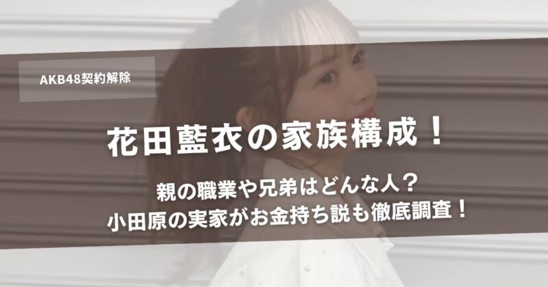 花田藍衣の家族構成!親の職業や兄弟はどんな人?小田原の実家がお金持ち説も徹底調査!アイキャッチ