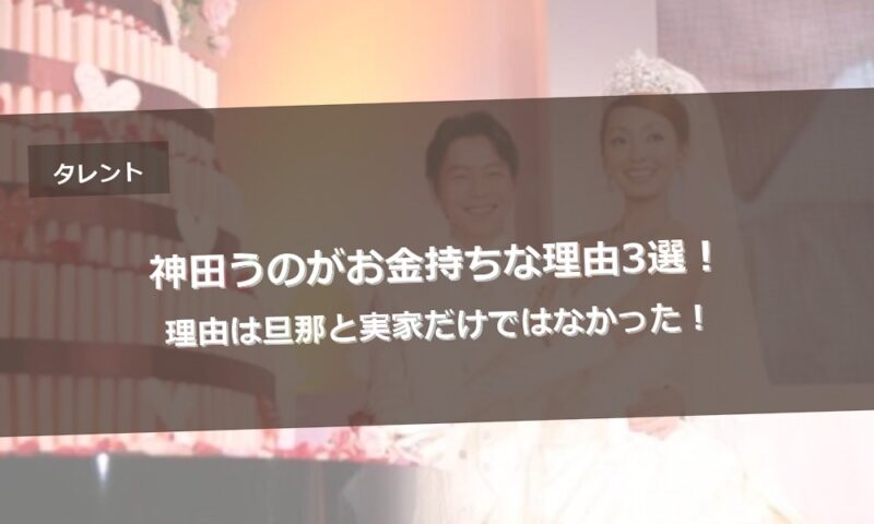 神田うのがお金持ちな理由3選！理由は旦那と実家だけではなかった！