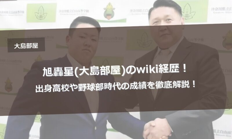 旭轟星(大島部屋)のwiki経歴!出身高校や野球部時代の成績を徹底解説!